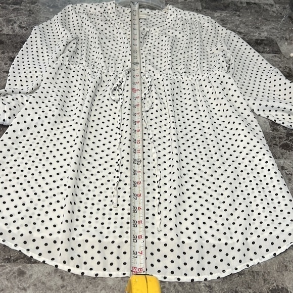 H&M Mama Maternity Polka Dot Balloon Sleeve Empire Waist Flowy Feminine Tunic M - Picture 6 of 10